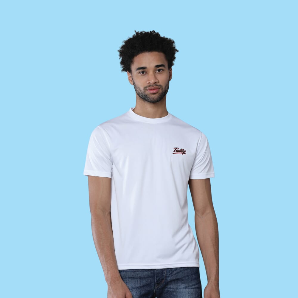 Greys&Blues Mobilitee Round Neck T-Shirt- White